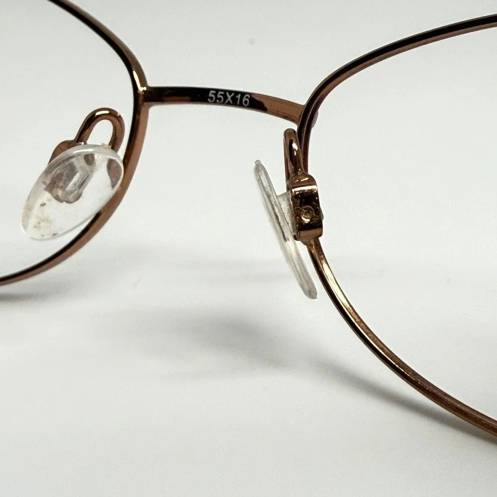 Ashley Stewart AS 91 COL 10 Rose Gold Oval Metal Eyeglass Frames 55-16-135